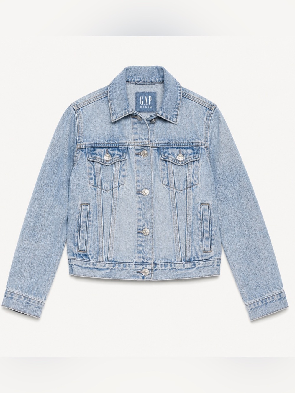 Gap Kids Girls Large Light Wash Denim Jean Jacket Classic Trucker